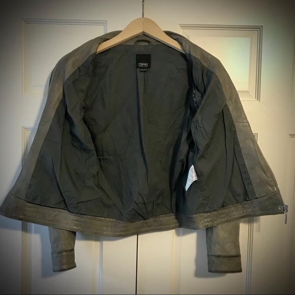Esprit Genuine Leather Moto Jacket - Picture 5 of 7